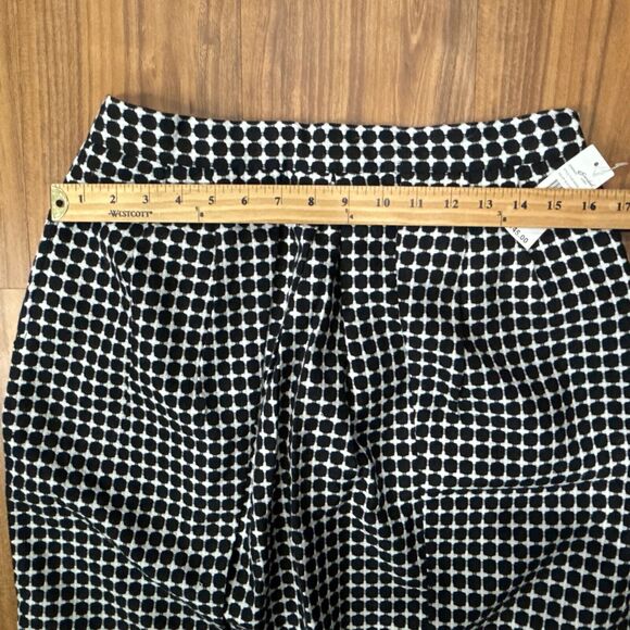 Essentials by ABS Inverted Pleat Women's Black/Cream Checked Size 12 NEW‎ NWT - Picture 4 of 5